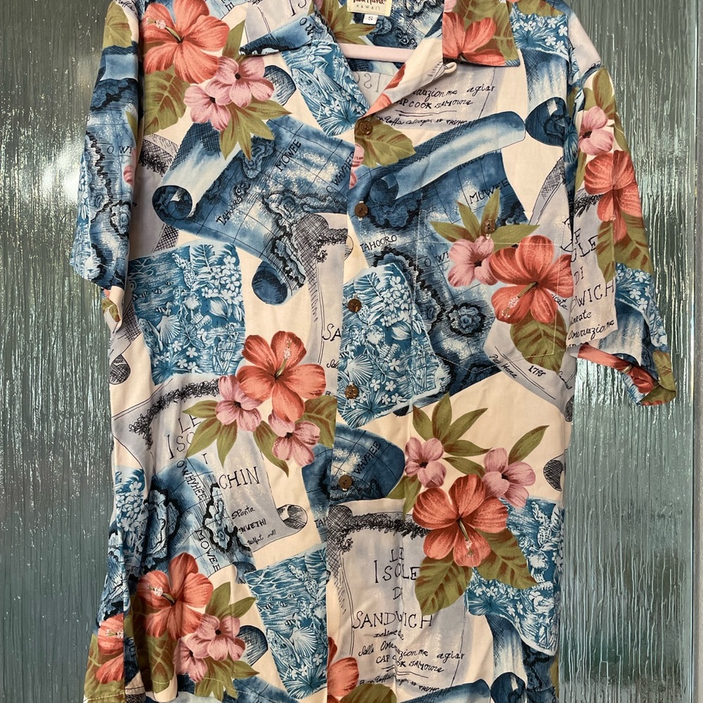 Pau Hana Hawaii Mens Dress Shirt, size Small
